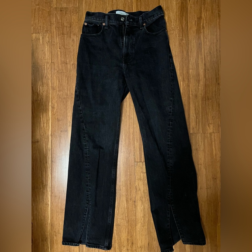 Abercrombie & Fitch high rise split leg jeans